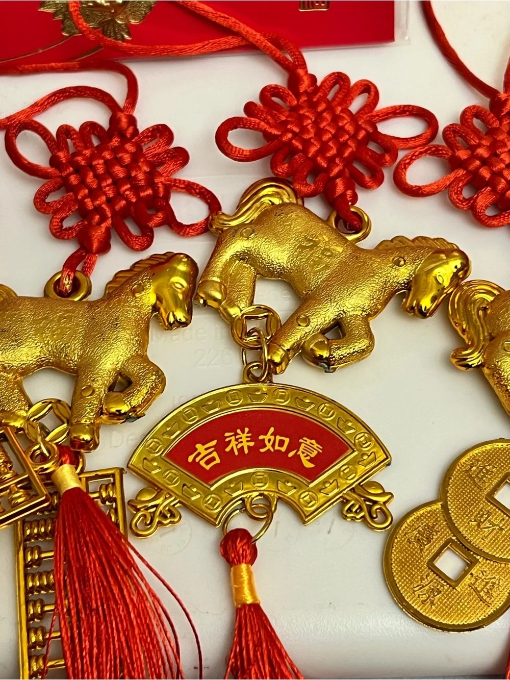 Winlyn Chinese New Year Horse Hanging Ornaments Red Envelopes Decor Set New Lot